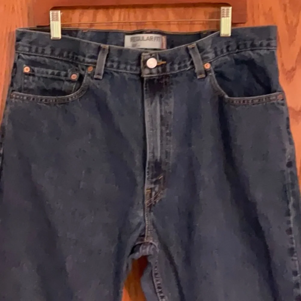 Levi’s 505 Regular Fit Dark Denim Jeans - Picture 2 of 5